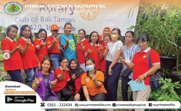 Kegiatan Bakti Sosial Deteksi Dini Kanker Serviks Prima Medika Hospital dan ROTARY Bali