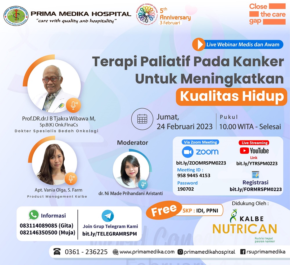 Let's Join a Medical Webinar entitled "Palliative Therapy in Cancer to Improve Quality of Life"