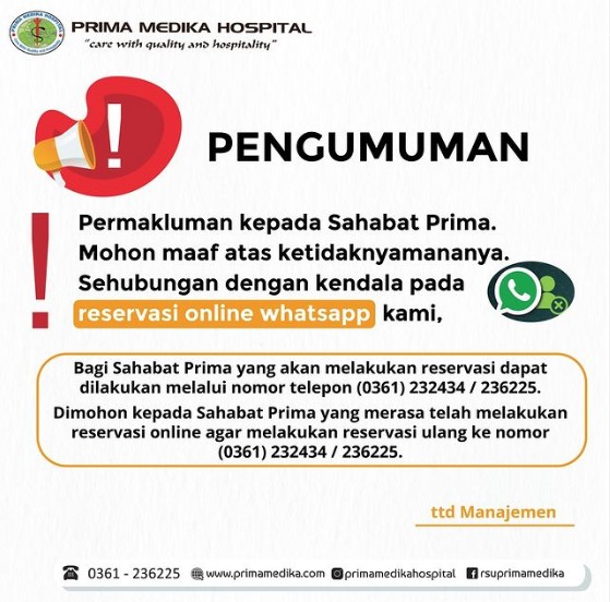 Permakluman kepada Sahabat Prima