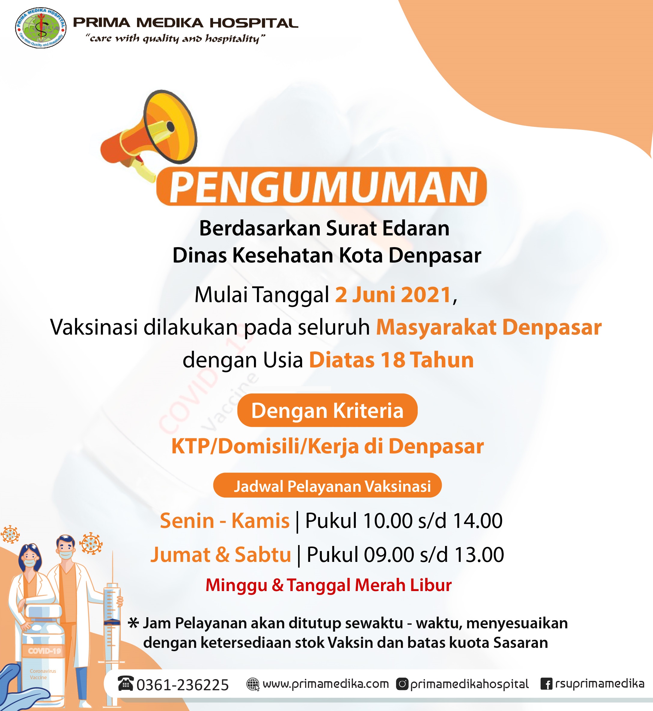 Let's Check Out the Latest Information About Vaccination Services at Prima Medika Hospital!